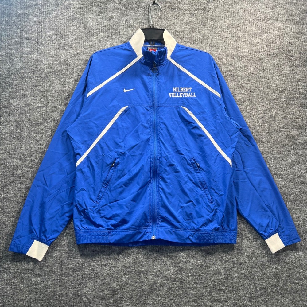 Nike Team Hilbert Volleyball Blue White Full Zip Track Jacket XL